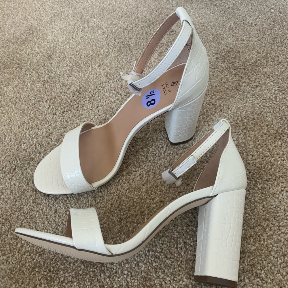 Call it spring white heels